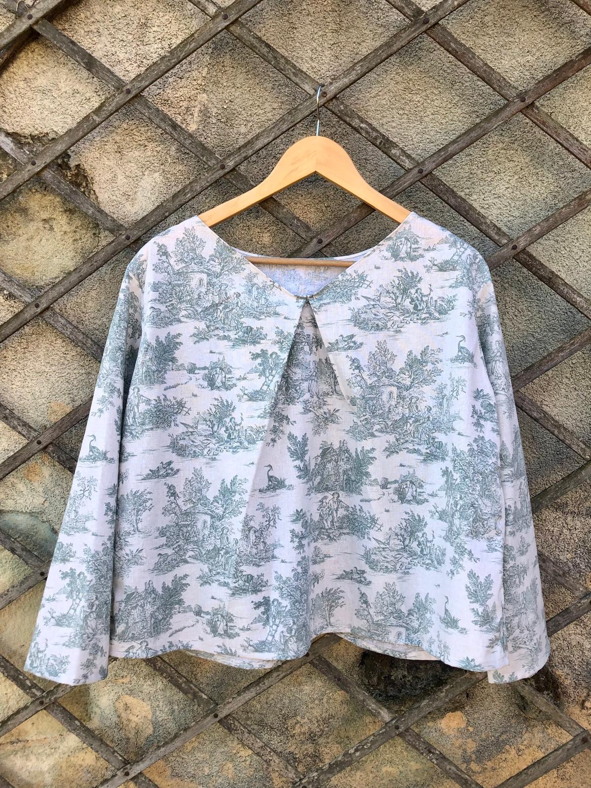 blouse en toile de jouy